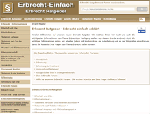 Tablet Screenshot of erbrecht-einfach.de